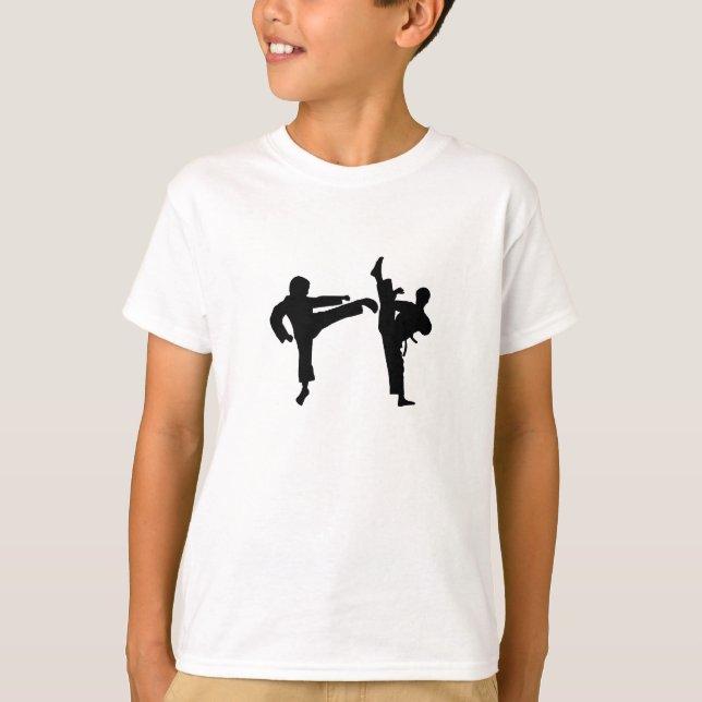Camiseta adaptable de los artes marciales del niño (Anverso)