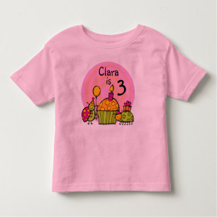 Camiseta adaptable del cumpleaños de la magdalena