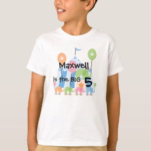 Camiseta adaptable del cumpleaños de los elefante