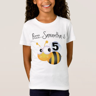 Camiseta adaptable del cumpleaños del abejorro del