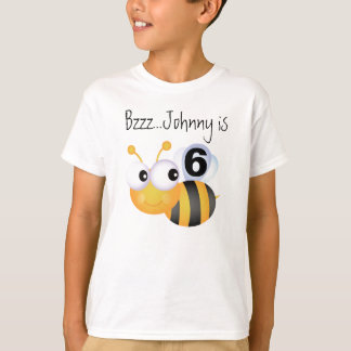 Camiseta adaptable del cumpleaños del abejorro del