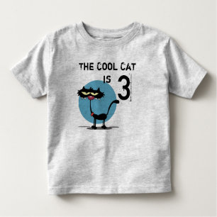 Camiseta adaptable del cumpleaños del gato fresco