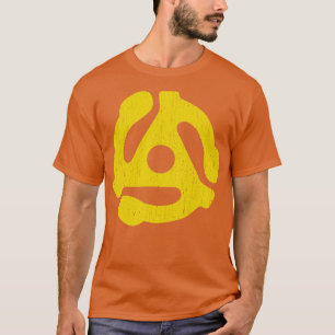 Camiseta Adaptador de grabación con amarillo vintage de 45