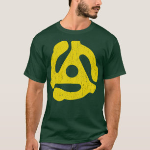 Camiseta Adaptador de grabación con amarillo vintage de 45