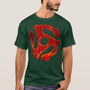Camiseta Adaptador de grabación de vinilo de 45 rpm rojo Gu