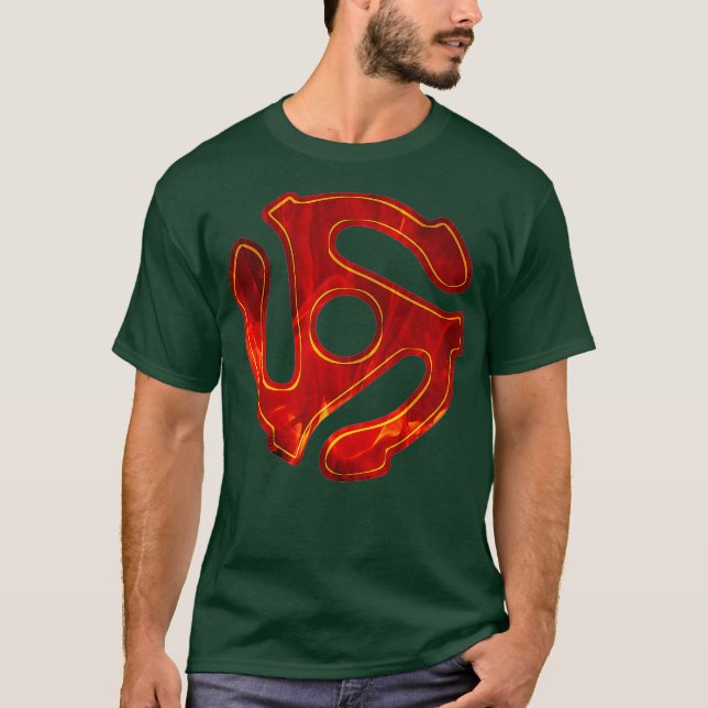 Camiseta Adaptador de grabación de vinilo de 45 rpm rojo Gu (Anverso)
