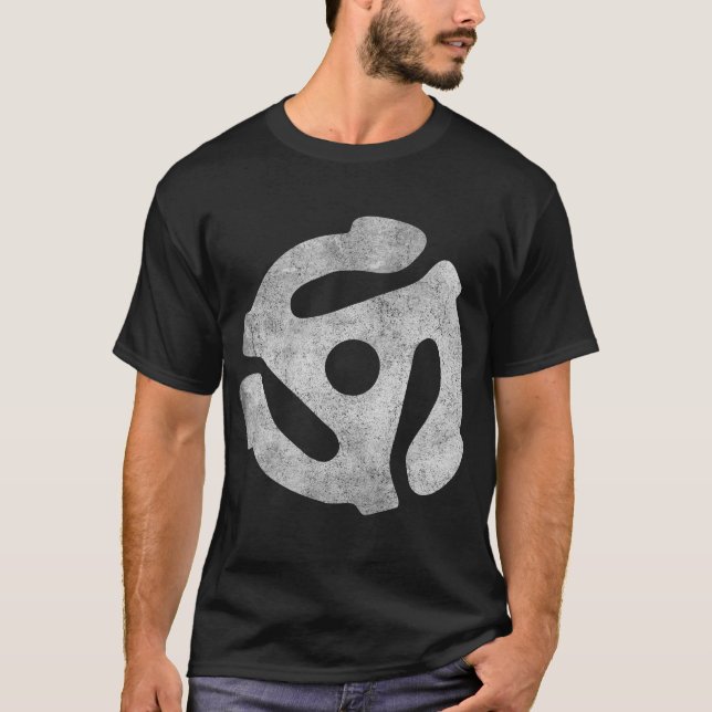 Camiseta Adaptador De Registro Retro 45 Rpm (Anverso)