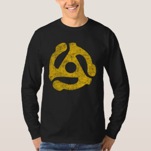 Camiseta Adaptador Retro 45 RPM Discos de Vinilo Antiguos C