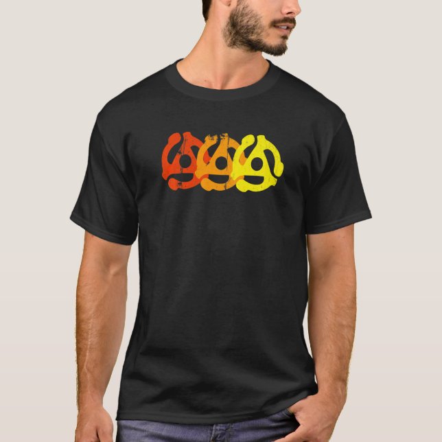 Camiseta Adaptadores de discos de 45 RPM Tirabeque Retro Vi (Anverso)