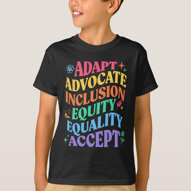 Camiseta Adaptar Defensor Inclusión Equidad Igualdad Autism (Anverso)