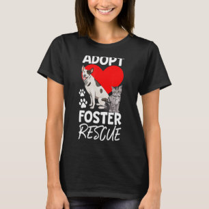 Camiseta Adaptar Rescate a Mujeres Mascotas Amor Animal