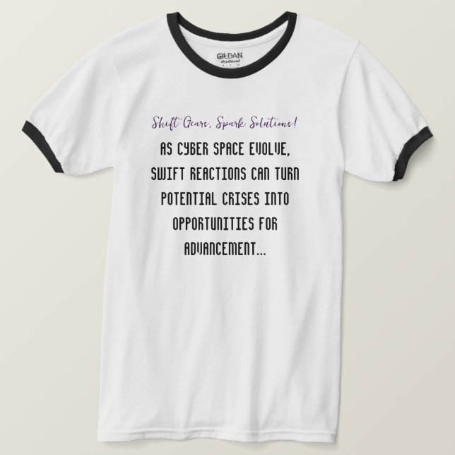 Camiseta Adaptarse y reaccionar a los cielos cambiantes (Anverso del diseño)