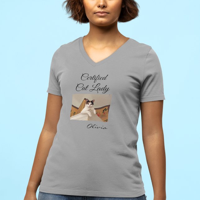 Camiseta Add Photo Gym Activewear Cat Lady Lightweight (Subido por el creador)