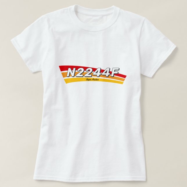 Camiseta Add Your Own Aircraft Number T-Shirt (Diseño del anverso)