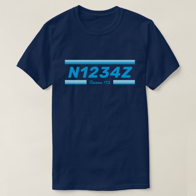 Camiseta Add Your Own Aircraft Number T-Shirt (Diseño del anverso)