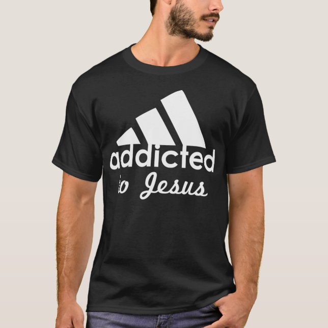 Camiseta Addicted to Jesus  Funny Christian Sports  (Anverso)