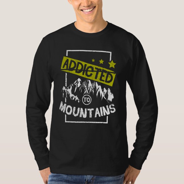 Camiseta Addicted to mountains hiking (Anverso)