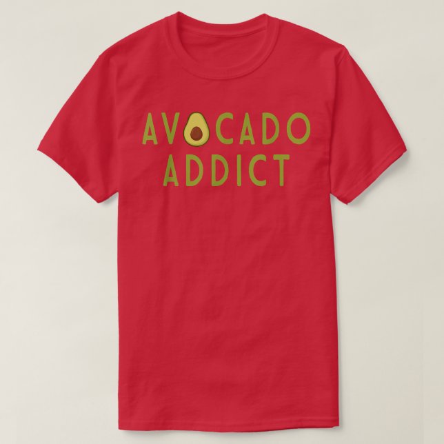 Camiseta Addicto aguacate sagrado Guacamole Lover Vegan (Diseño del anverso)