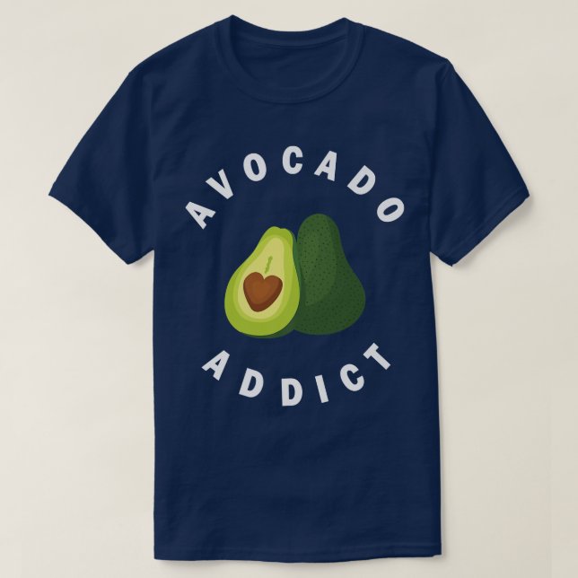 Camiseta Addicto aguacate sagrado Guacamole Lover Vegan (Diseño del anverso)