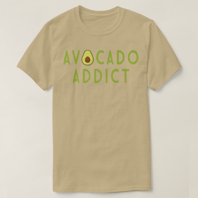 Camiseta Addicto aguacate sagrado Guacamole Lover Vegan (Diseño del anverso)