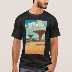 Camiseta Addis Abeba Etiopía Viaje Arte Vintage