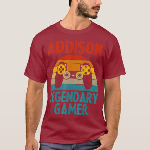 Camiseta ADDISON Gift Name Personalized Funny Gaming Geek