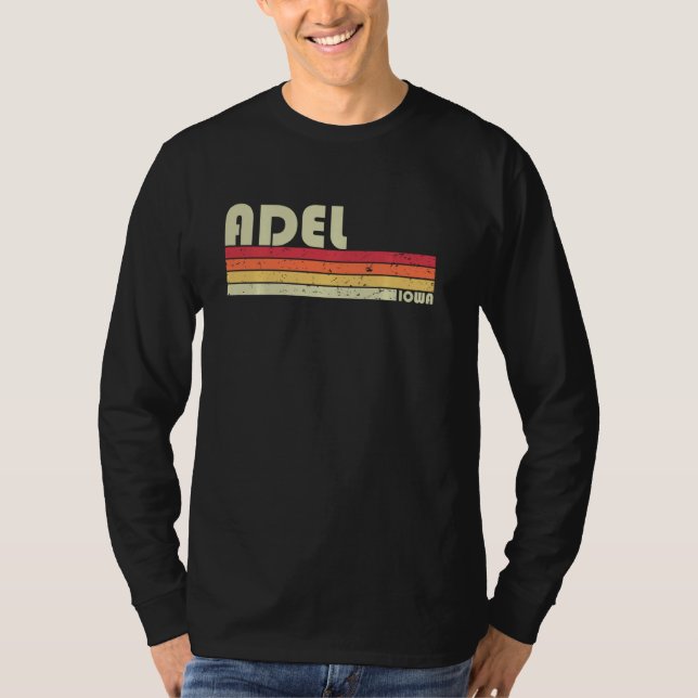 Camiseta Adel Ia Iowa Funny City Home Roots Retro 70 años 8 (Anverso)