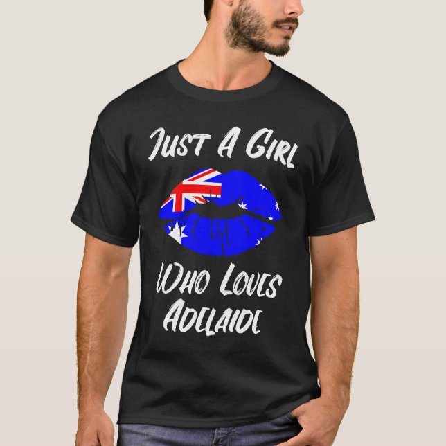 Camiseta Adelaide Lips Mouth Love Australian Flag (Anverso)