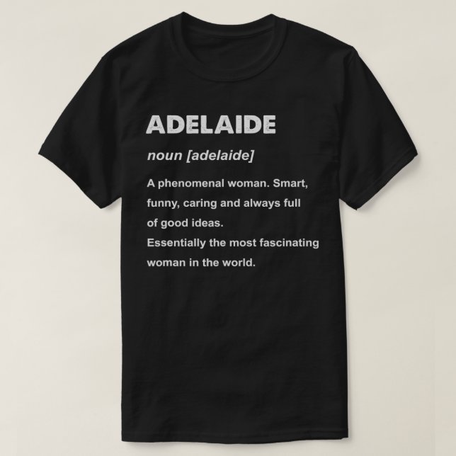 Camiseta Adelaide Name (Diseño del anverso)