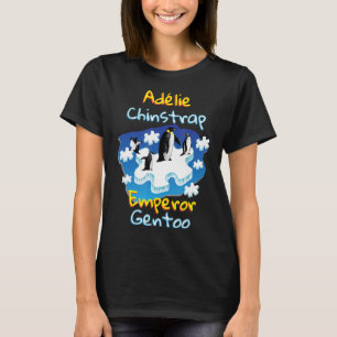 Camiseta Adelie Chinstrap Emperador Gentoo Penguins Autismo