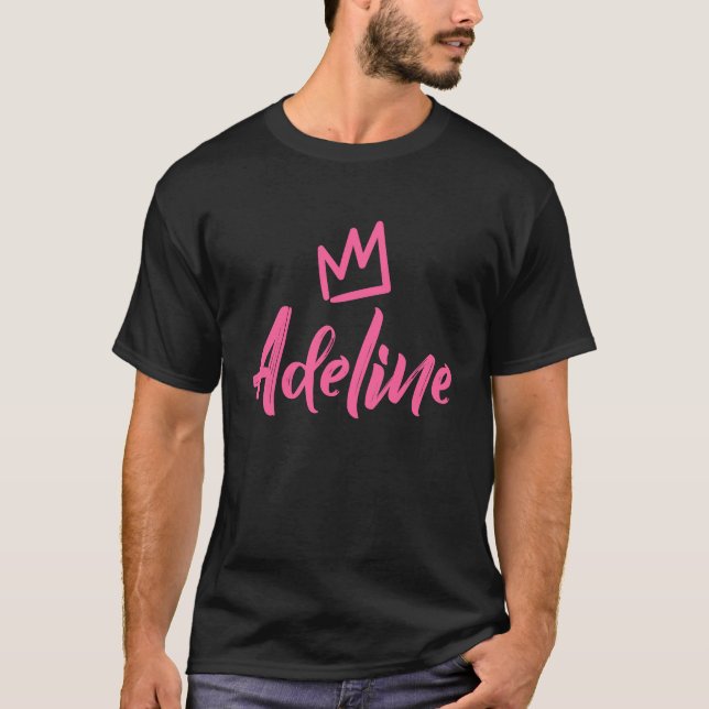 Camiseta Adeline, la reina corona rosa para las mujeres lla (Anverso)