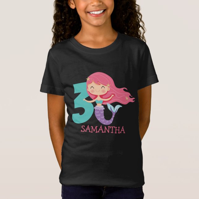 Camiseta Adella - Hermana mayor de Ariels 3 cumpleaños T-Sh (Anverso)