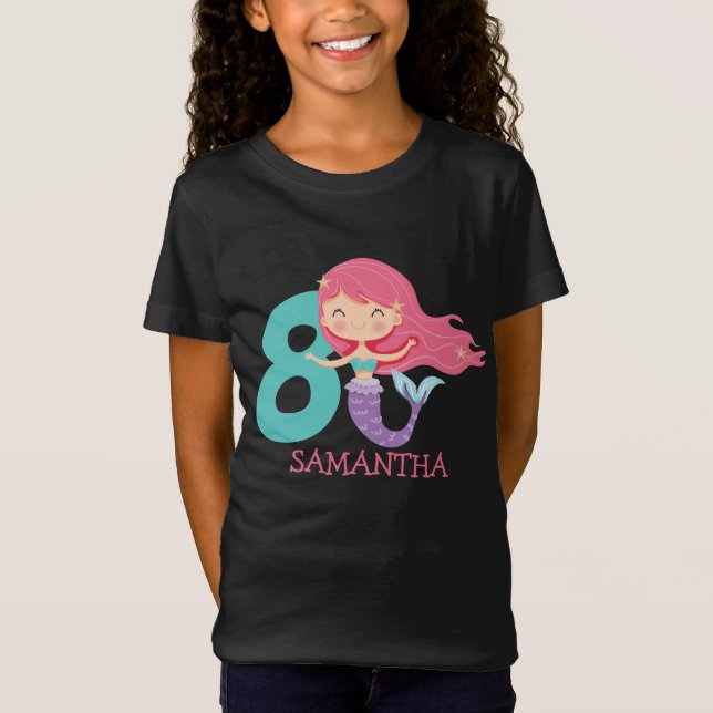 Camiseta Adella - Hermana mayor de Ariels 8 cumpleaños T-Sh (Anverso)