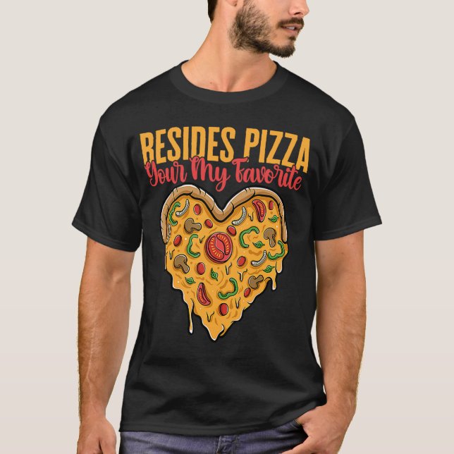 Camiseta Además Pizza, tu favorita feliz San Valentín L (Anverso)
