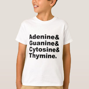 Camiseta Adenina Guanina Citosina Timina Nucleótidos de ADN