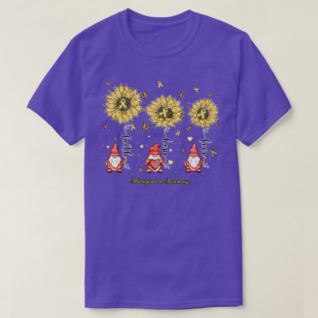 Camiseta Adenosarcoma Conciencia gnomo fe esperanza girasol (Diseño del anverso)