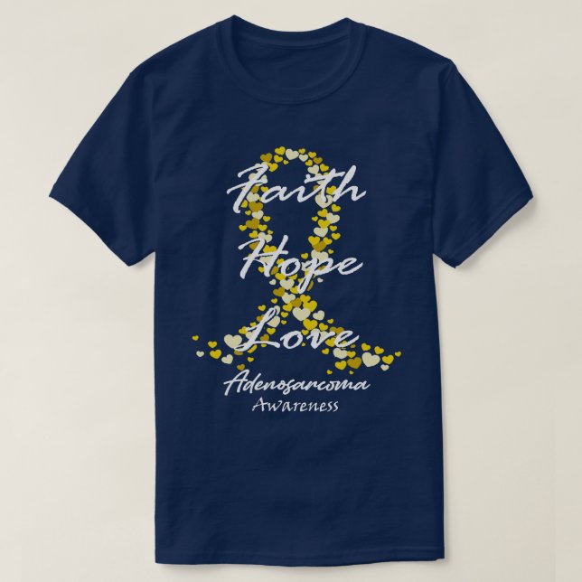 Camiseta Adenosarcoma Sensibilización Fe Esperanza Amor Esp (Diseño del anverso)