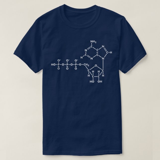 Camiseta Adenosina Trifosfato ATP Química orgánica (Diseño del anverso)