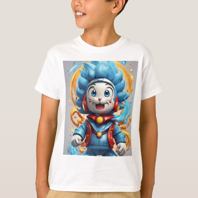 Camiseta adentrarse en el mundo de doraemon, (Anverso)