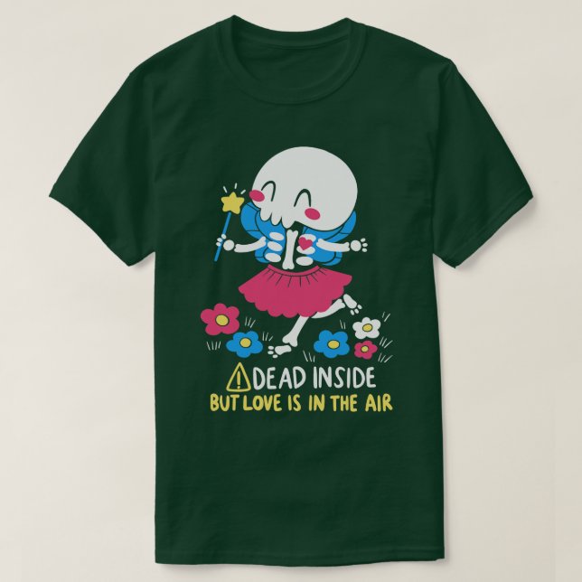 Camiseta Adentro muerto pero el amor está en el aire (Diseño del anverso)