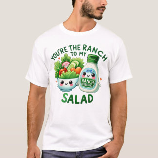 Camiseta Aderezo Ranch Kawaii y Arte de Ensalada