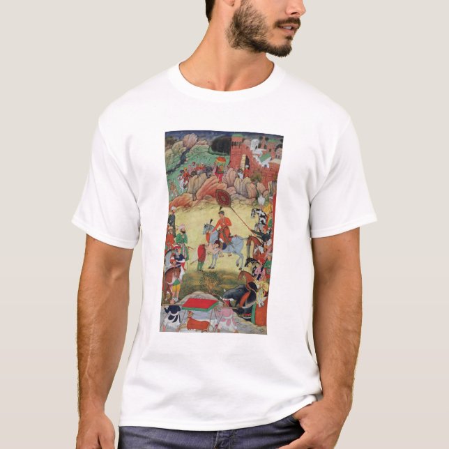 Camiseta Adham Khan que paga homenaje a Akbar en Sarangpur, (Anverso)