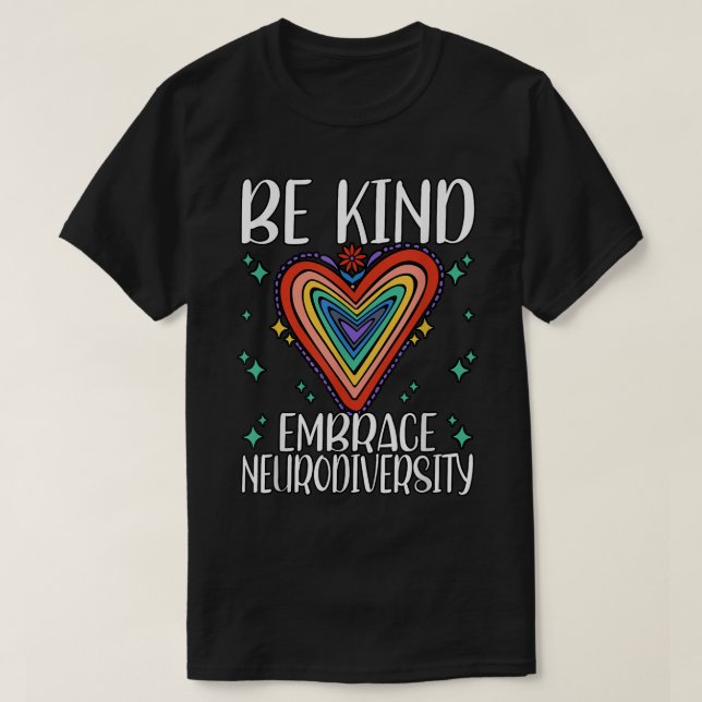 Camiseta Adhd Awareness Embrace Neurodiversidad (Diseño del anverso)