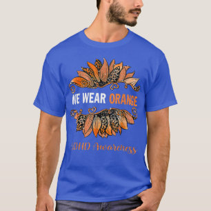 Camiseta ADHD Awareness We Wear Orange Sunflower