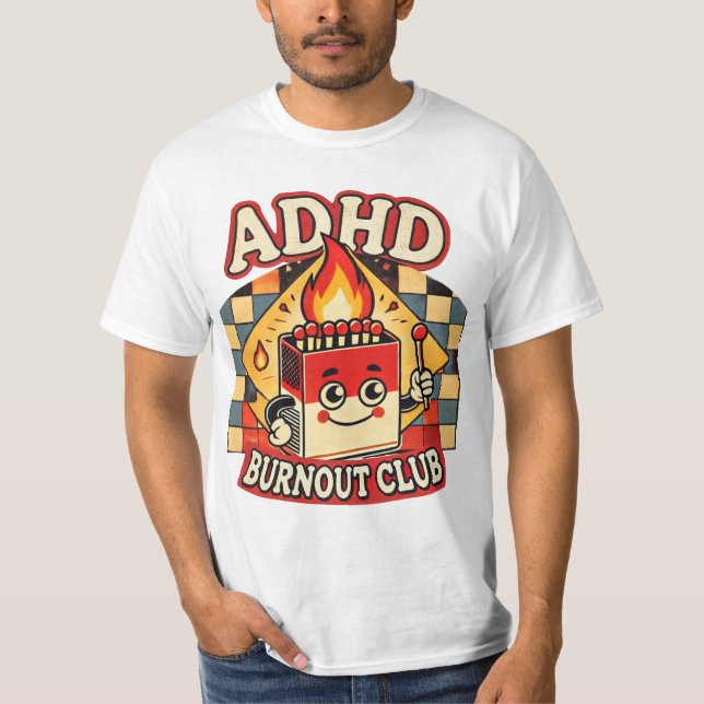 Camiseta adhd burnout club (Anverso)