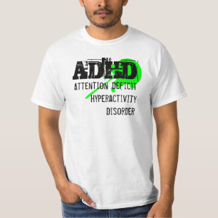 Camiseta ADHD, desorden de la hiperactividad del déficit d