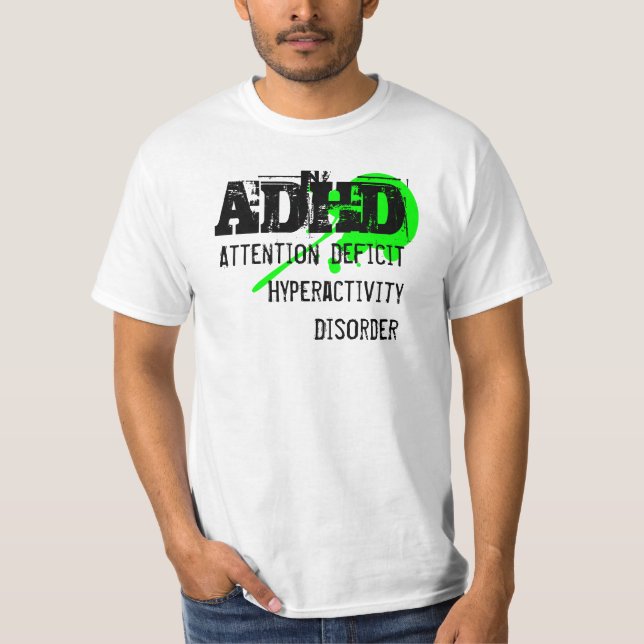 Camiseta ADHD, desorden de la hiperactividad del déficit de (Anverso)