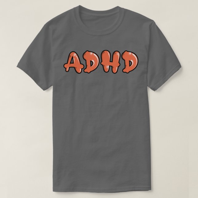 Camiseta Adhd Es Impresionante Cartas De Graffiti De Burbuj (Diseño del anverso)