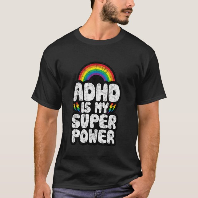 Camiseta ADHD es mi superpoder Cita con rayos a (Anverso)