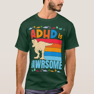 Camiseta ADHD Is Awesome Boys Girls ADHD Awareness Dinosaur